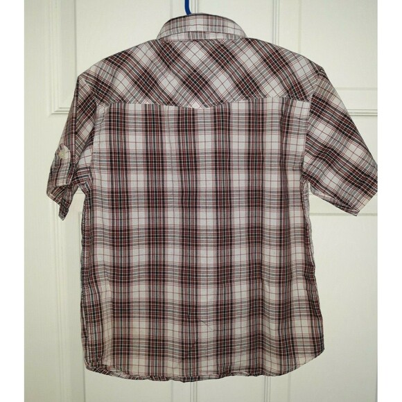 Mongoose 4T Black Red Plaid Button Down Dress Shirt - Picture 7 of 7